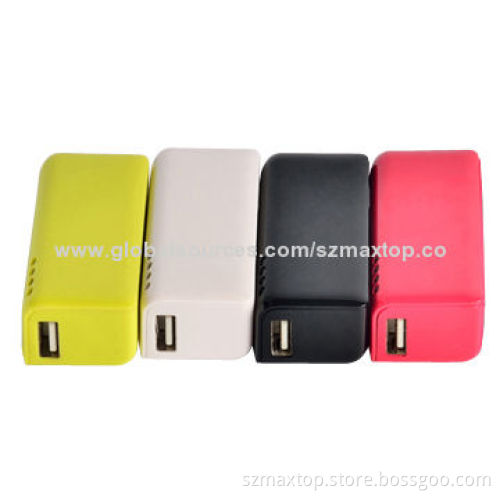 Universal power bank charger, piano lacquer craft, with LED light, 2,200mAh capacity